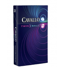 Сигареты CAVALLO TWIN BALL с  Двумя Кнопками  вкус Черники и Мяты